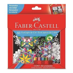 Lapis de Cor Ecolapis Sextavado 60 Cores   - Faber Castell