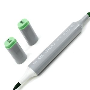 Marcador Artístico Graf Duo Brush Verde Oliva Cis