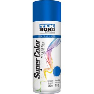 Tinta Spray super color Uso Geral  Azul Metálico 350  ml - Tekbond