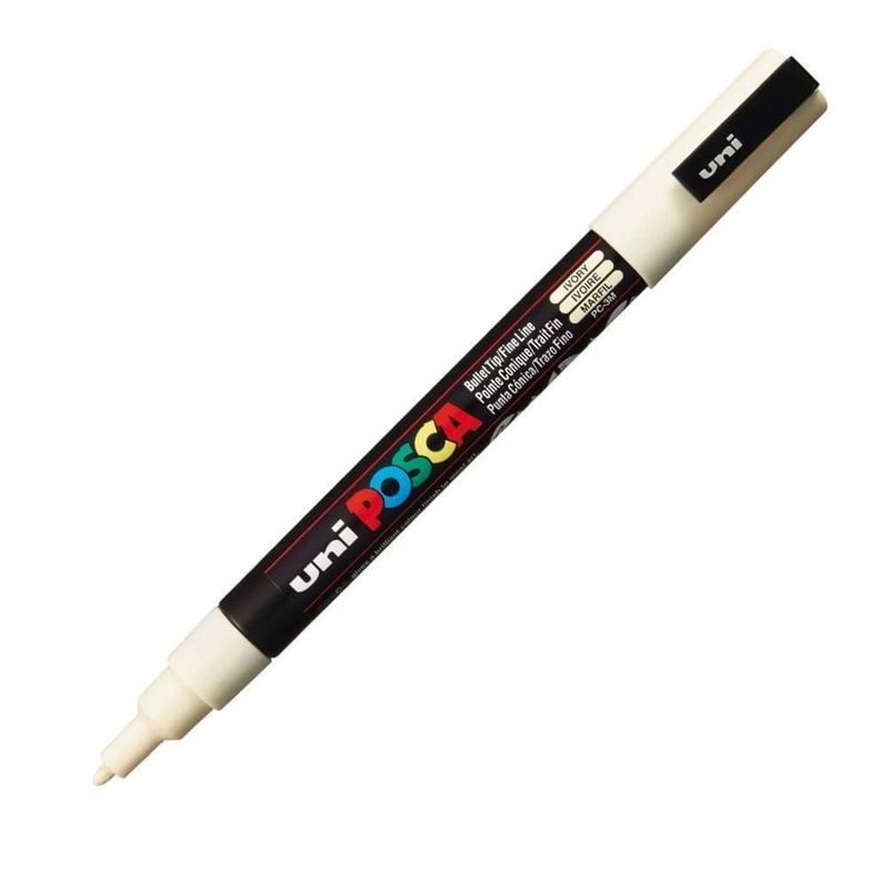 Caneta-Uni-Ball-Posca-PC-3M-Fina--Marfim---Cis