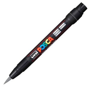 Caneta Posca Brush PCF-350  prata  Uni-Ball - CIs