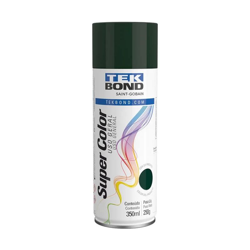 Tinta-Super-Color-Spray-Brilho-Natural-Verde-Escuro-350ml---Tekbond