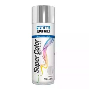 Tinta Tekbond Super Color Spray Brilho Natural Metálico Cromado 350ml