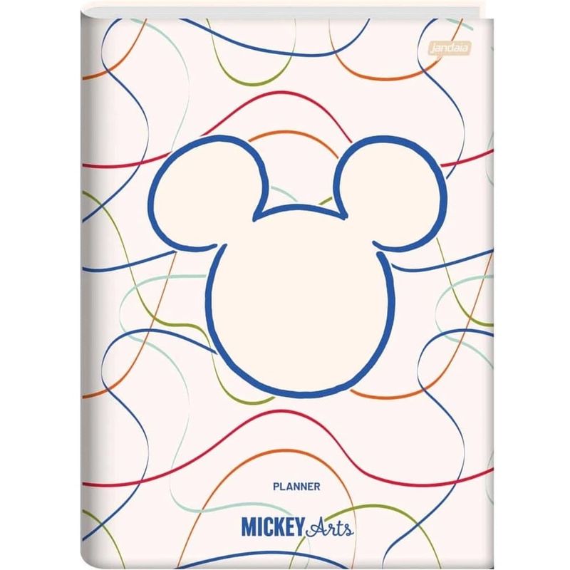 Planner-Costurado-Capa-Flexivel-Mickey-Arts-Mensal--2023---Jandaia