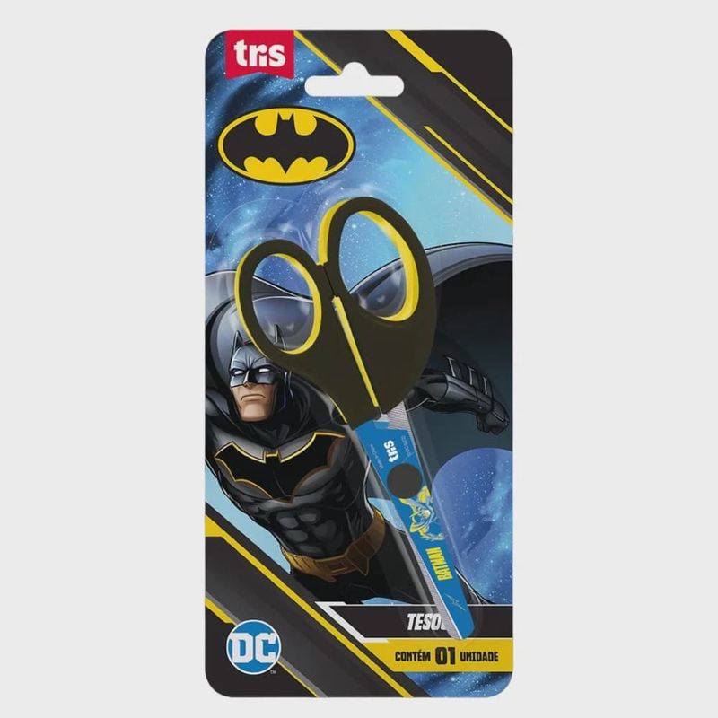 Tesoura-Escolar-Lamina-Decorada---Batman-13cm---Tris