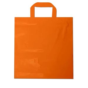 Sacola Alça fita Lisa 45 x 55 cm Laranja 25 Unidade - Magnatech