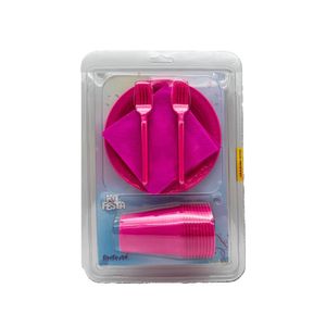 Kit Festa Redondo Pink com 10 Unidades - Forest