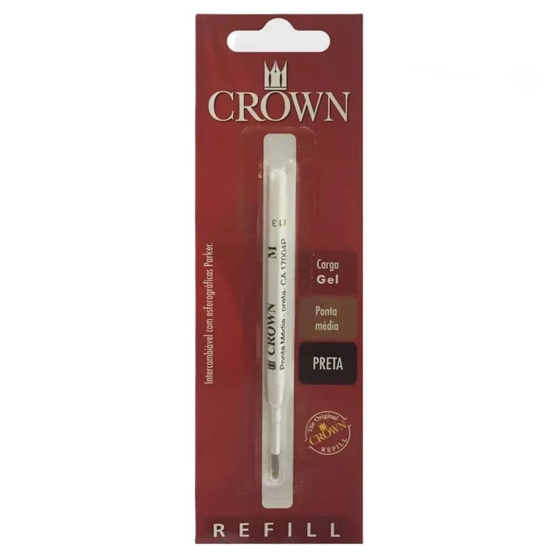 Carga--Preta-Esferografica-Gel-padrao-Parker-CA17004P---Crown