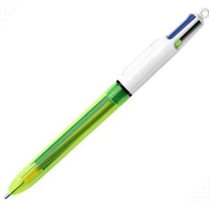 Caneta Esferográfica  Bic 4 Cores 1.0 mm Fluor - Bic