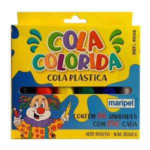 Cola Colorida 6 Cores 25 G - Maripel