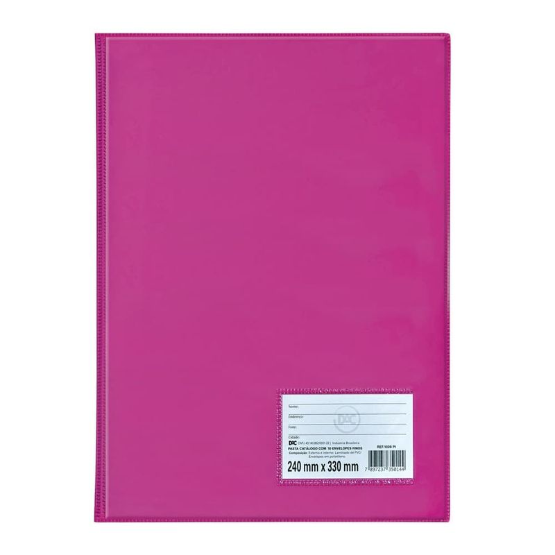 Pasta-Catalogo-Oficio-Pink-Com-10-Envelopes-Finos---Dac