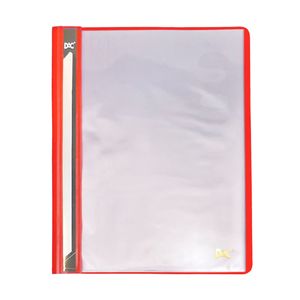 Pasta Catálogo A4 Com 10 Envelopes Transparente Vermelha - Dac