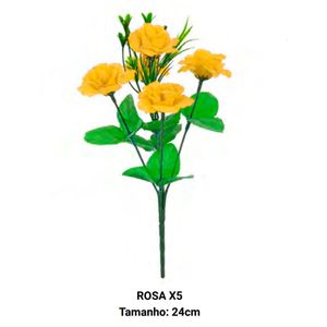 ROSA X5 AMARELO OUTONO FLORART