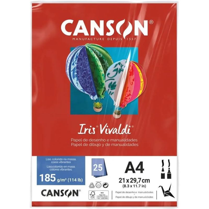 Papel-A4-Color-IRIS-Vivaldi-Vermelho-185G---Canson