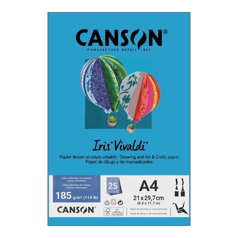 Papel-A4-Iris-Vivaldi-185G-25Fls-Azul-Royal---Canson