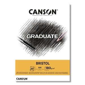 Bloco de Desenho Graduate Bristol 180g A4 com 20 Folhas - Canson