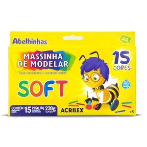 Massinha de ModelarSoft 220g 15 Cores -  Acrilex