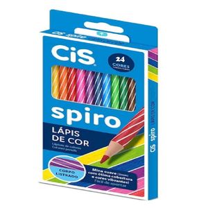 Lápis De Cor Spiro Com 24 Cores - Cis