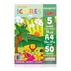 Papel Eco Cores Lumi A4 75g 50 Folhas - Nova Print