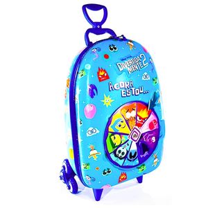 Mochila de Rodinha Divertidamente Roleta Azul - Diplomata