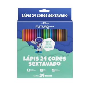 Lápis de Cor Reciclado 24 Cores - Futuro