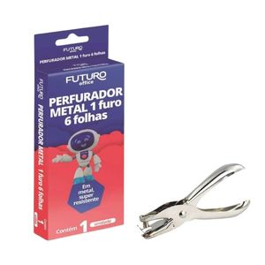 Perfurador de MEtal 1 Furo para 6 folhas - Futuro