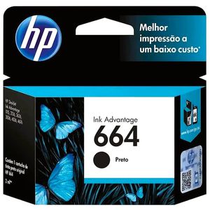 Cartucho de Tinta 664 Original, Preto F6V29AB -  HP