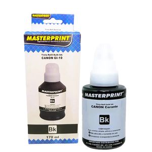 Refil de Tinta GI-10 Compatível 170 ml Corante Preto - Canon