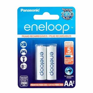 Pilha Recarregável Eneloop Std AA com 2 Unidades - Panasonic