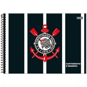 Caderno de Desenho Capa Dura Espiral 80 Folhas Corinthians - Foroni