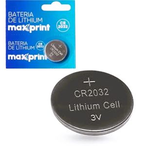 Bateria de Lithium CR2032 3 Volts Pacote de 5 unidades - Maxprint