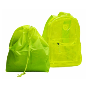 Mochila Transparente Neon Cg3224 Cores  - Clio