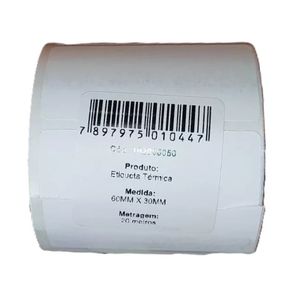 Etiqueta Térmica para Balança 60 x 30 - Rio Branco
