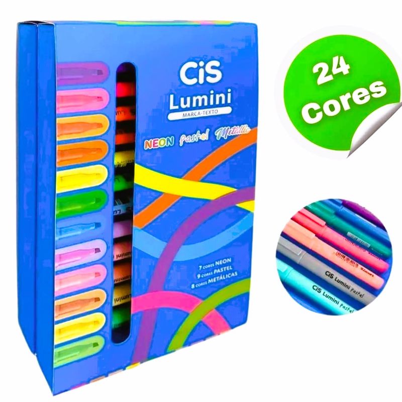 Estojo-Marca-Texto-Lumini-24-Cores----Cis