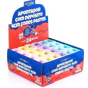 Apontador Com Depósito 4cm Tom Pastel Unidade - Futuro