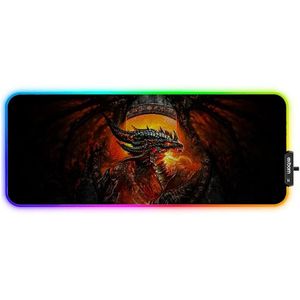 Mouse Pad Gamer Dragao Extra Grande com Borda RGB - Exboom