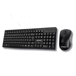 Teclado e Mouse Sem Fio 2.4GHz Multimídia ABNT II  BK-S1000M - EXBOM