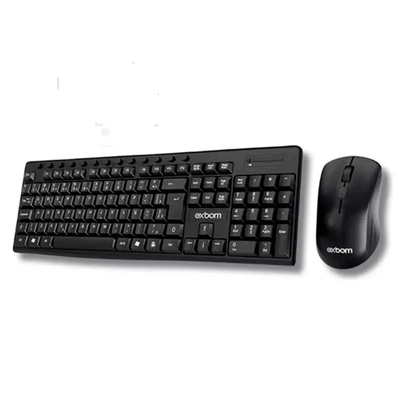 Teclado-e-Mouse-Sem-Fio-2-4GHz-Multimidia-ABNT-II--BK-S1000M---EXBOM