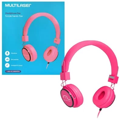 Headphone-Head-Fun-com-Microfone-P2-3-5mm-Hi-Fi-Rosa---Multilaser