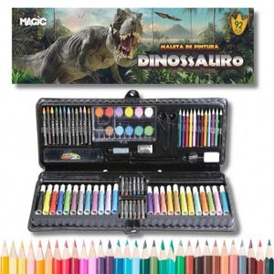 Maleta Para Pintura Dinossauro 92 Peças - Magic