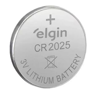 Bateria Botão de Lítio CR2025 Blister com  Unidades - Elgin