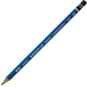 Lapis Grafite Mars Lumograph 2B Preto - Staedtler