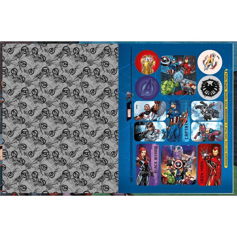 Caderno-Brochura--Capa-Dura--Caligrafia--Avenger-Assemble-40-Folhas---Tilibra