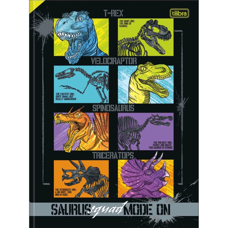 Caderno-Capa-Dura--Espiral--Raptor--80-Folhas---Tilibra