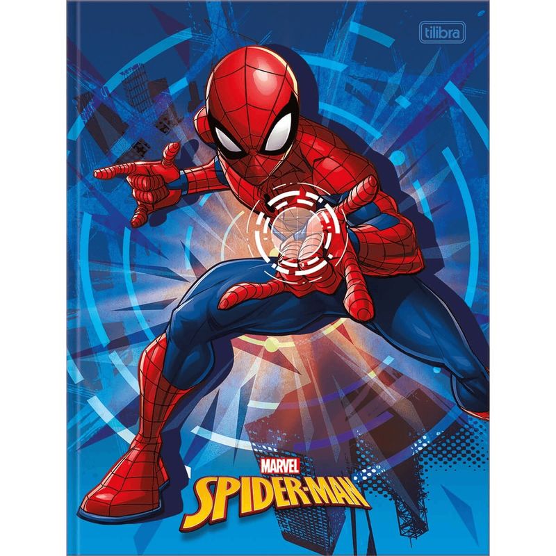 Caderno-Brochura--Capa-Dura--Spider-Man-1-Materia-80-Folhas---Tilibra