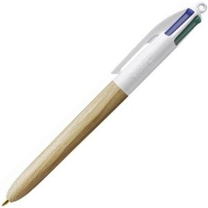 Caneta Esferográfica Estilo Madeira 4 Cores - Bic
